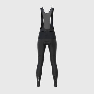 Fdx Women's Best Black Gel Padded Cycling Bib Tights For Winter Roubaix Thermal Fleece Reflective Warm Leggings - Arch Bike Pants