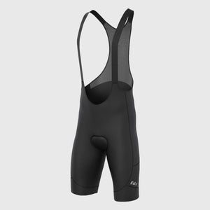 Fdx Men's Black Gel Padded Cycling Bib Shorts For Summer Best Outdoor Road Bike Short Length Bib - Duo