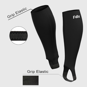 FDX Unisex Black Best Leg Elastic gripper Leg Compression Stretchable Reflective Details best for running & gym