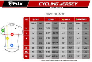 Fdx Essential Blue Men's Short Sleeve Summer Cycling Jersey