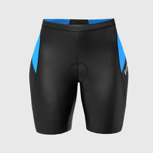 FDX Women Best Black & Blue Summer Cycling Short Anti Bac Cushion Pad Lightweight Elastic Waist band Reflective Details - Pro