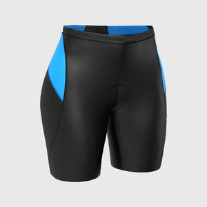 FDX Black & Blue Women Best Summer Cycling Short Anti Bac Cushion Padding Lightweight Elastic Waist band Reflective Details - Pro