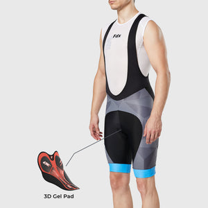FDX Black & Blue Best Men's Gel Padded Cycling Bib Short Lightweight, Breathable & Quick Dry For Summer Best Outdoor Road Bike - Splinter