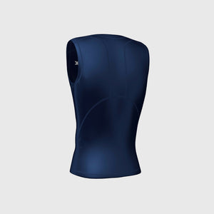 Fdx Men's Quick Dry Sleeveless Compression Top Navy Blue Running Gym Workout Wear Rash Guard Stretchable Breathable Base layer Shirt - Aeroform