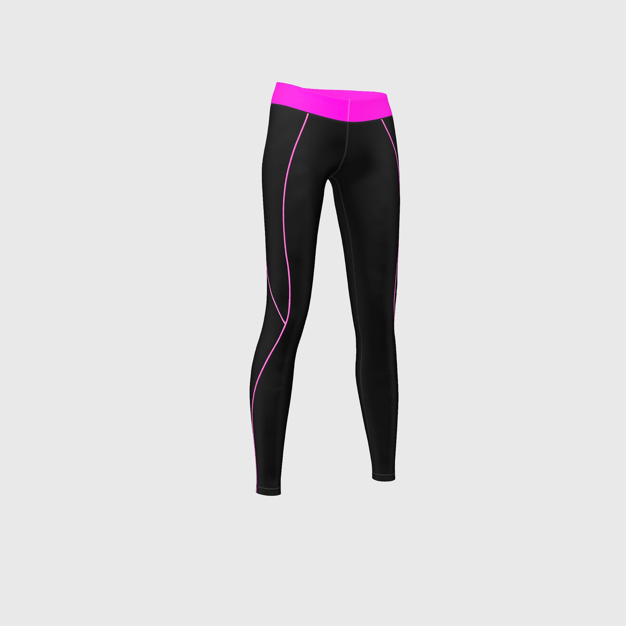 Fdx Black & Pink Compression Tights Leggings Gym Workout Running Athletic Yoga Elastic Waistband Stretchable Breathable Training Jogging Pants - Monarch