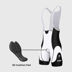 Men’s Black Cycling Bib Shorts 3D Gel Padded comfortable biking bibs - Breathable Quick Dry bibs, ultra-light stretchable shorts