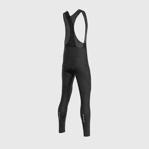 Fdx Duo Black Men's Gel Padded Winter Cycling Bib Tights