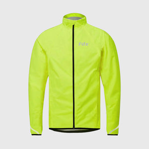 Women’s Yellow cycling jacket waterproof breathable quick dry MTB rain top, lightweight packable reflective rain jacket for riding running racing