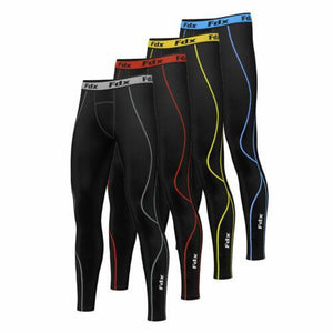 FDX Black, Grey, Red, Yellow & Blue Men's Best Compression Tight Flack Lock Stitching, Elastic Waistband, Lightweight Fabric & 360 Freedom Movement