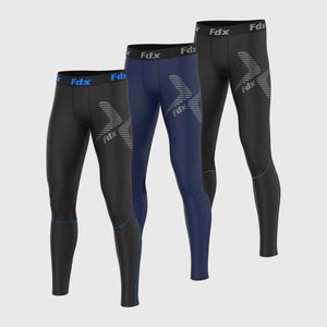 FDX Black Men's Best Compression Tight Flack Lock Stitching, Elastic Waistband, Lightweight Fabric & 360 Freedom Movement