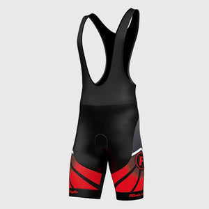 Fdx Men's Black & Red Gel Padded Cycling Bib Shorts For Summer Best Outdoor Road Bike Short Length Bib - Signature