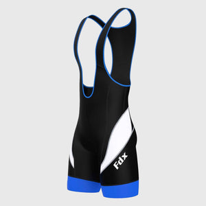 Fdx Men's Best Black & Blue Gel Padded Cycling Bib Shorts For Summer Best Outdoor Road Bike Short Length Bib - Windsor