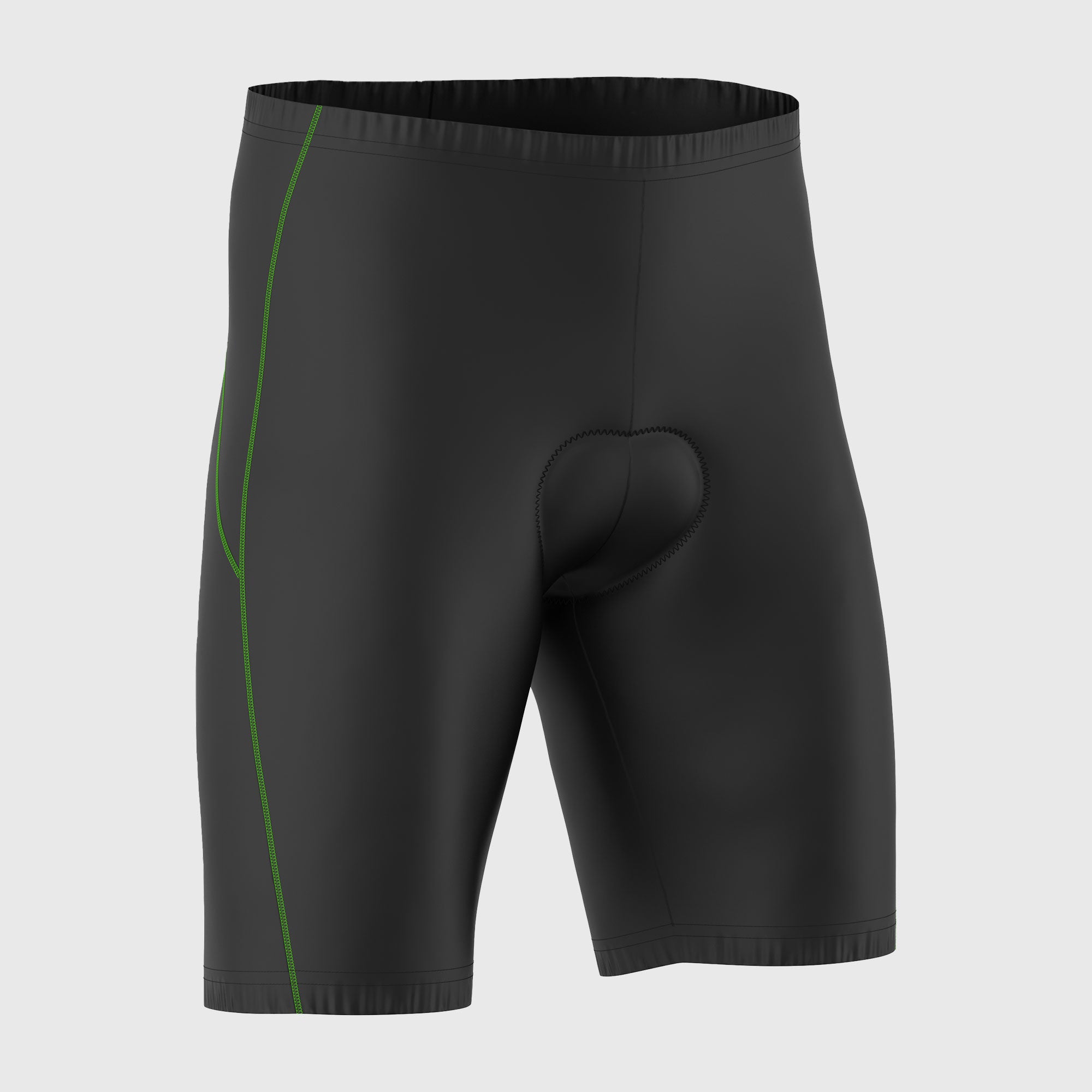 Fdx Apex Green Men's Padded Cycling Shorts – comfortable, breathable padded shorts in green, designed for support and performance during cycling