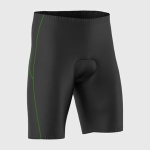 Fdx Apex Green Men's Padded Cycling Shorts – comfortable, breathable padded shorts in green, designed for support and performance during cycling