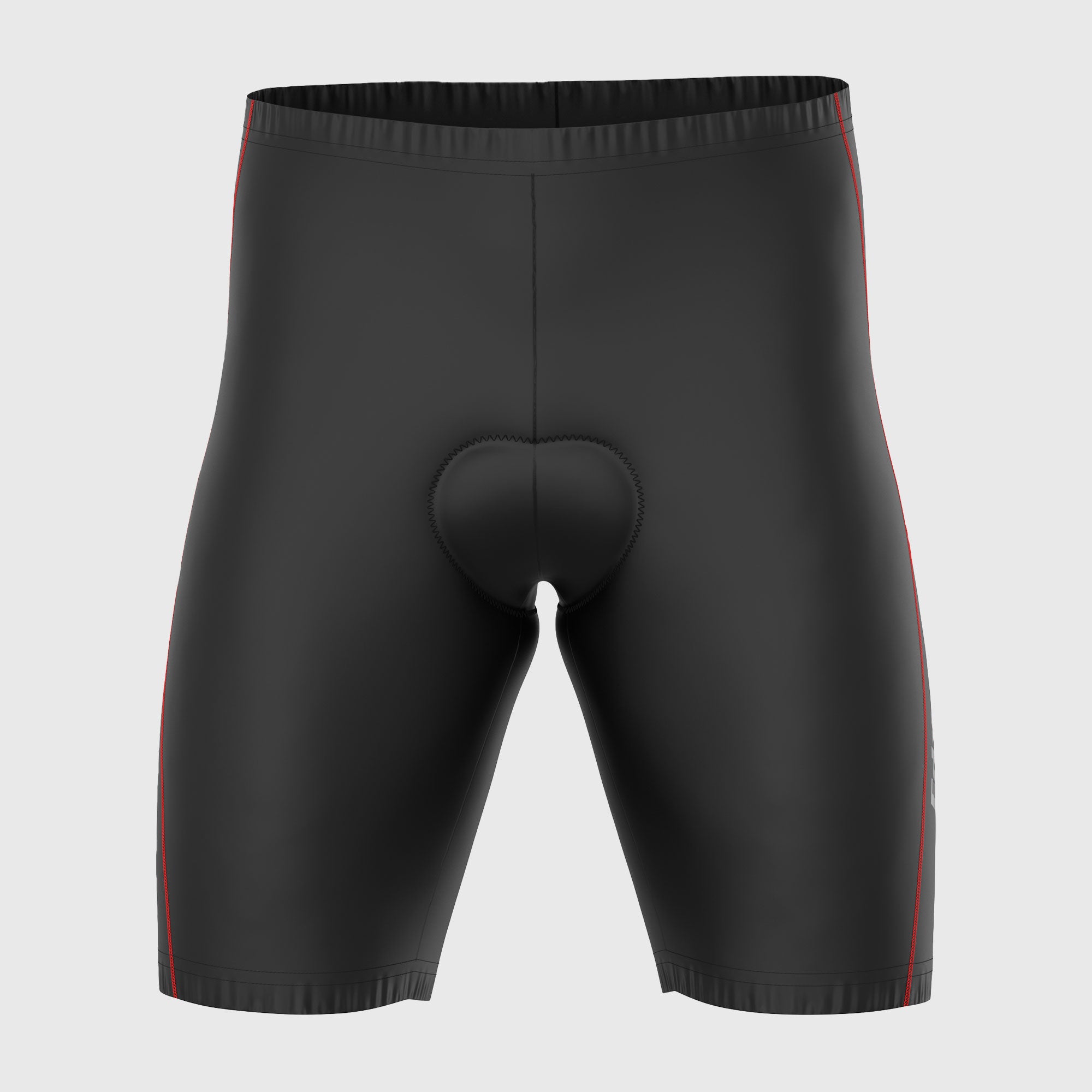 Fdx Apex Red Men's Padded Cycling Shorts – comfortable, breathable red shorts with padding designed for enhanced support and performance during cycling