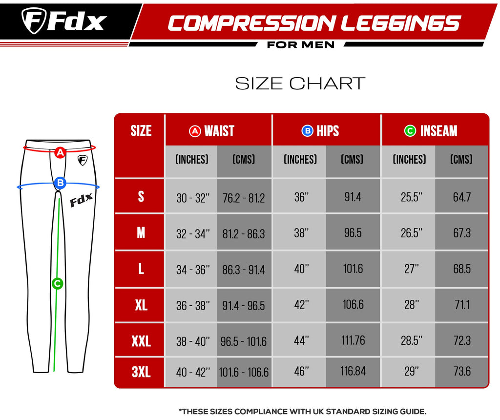 Fdx Blitz Blue Men's Compression Base Layer Tights