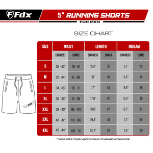 Fdx Men's 5" Pro Black Running Shorts