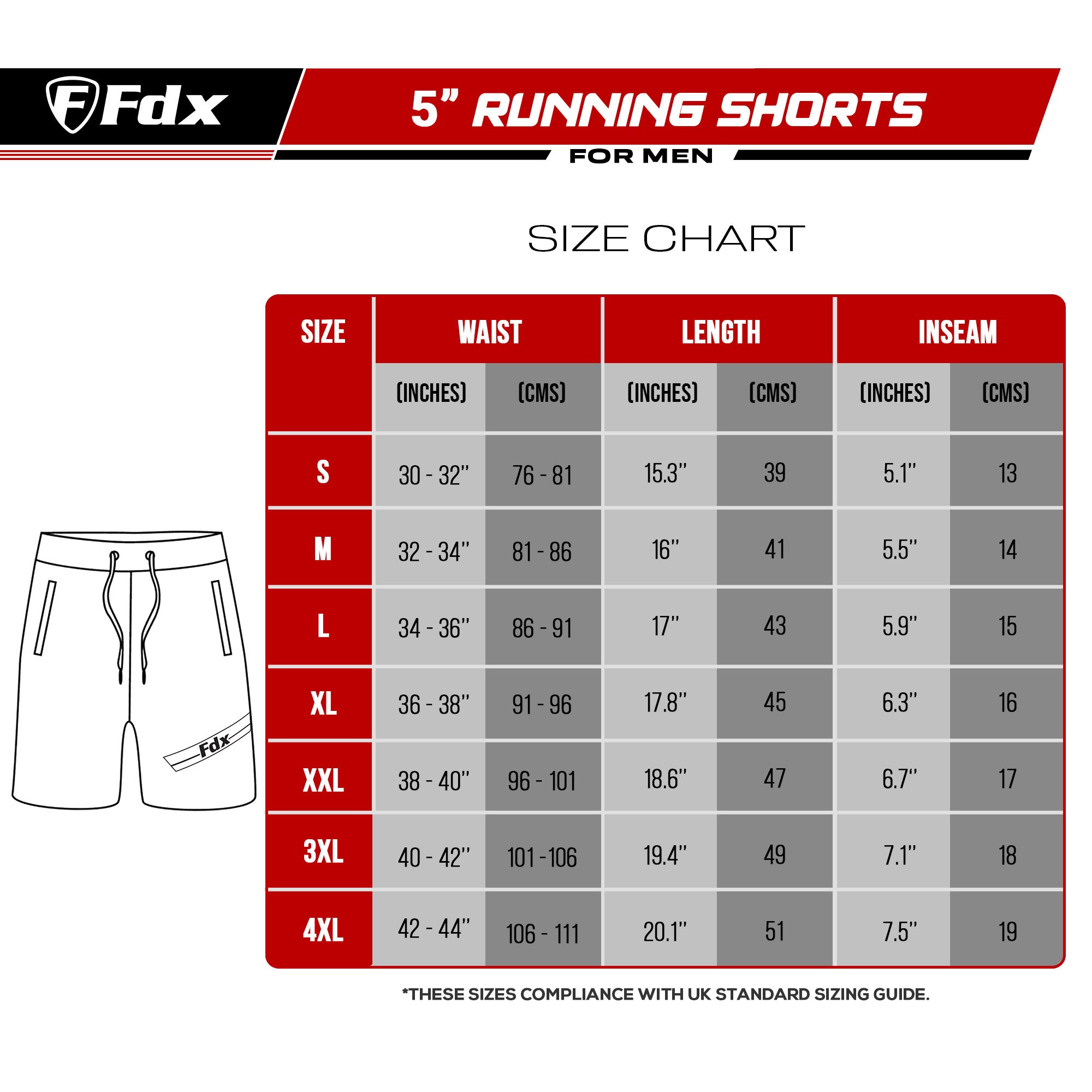 Fdx Men s 5 Pro Blue Running Shorts FDX Sports FDX Sports AU