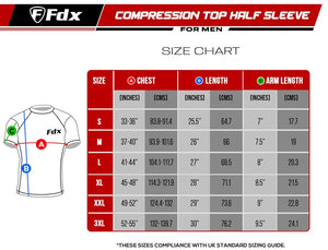 Fdx Cosmic Black/Red Men's Short Sleeve Base Layer Gym Shirt