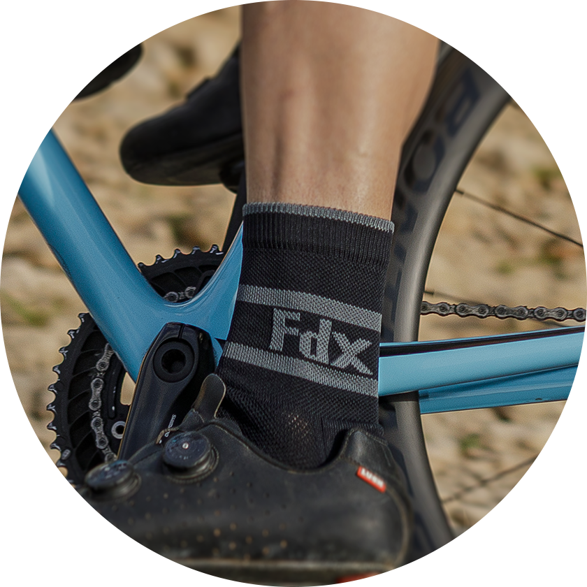 Fdx Unisex Black & Grey Cycling Compression Socks Breathable Elasticity Mesh Panel Men Women Cycling Gear AU