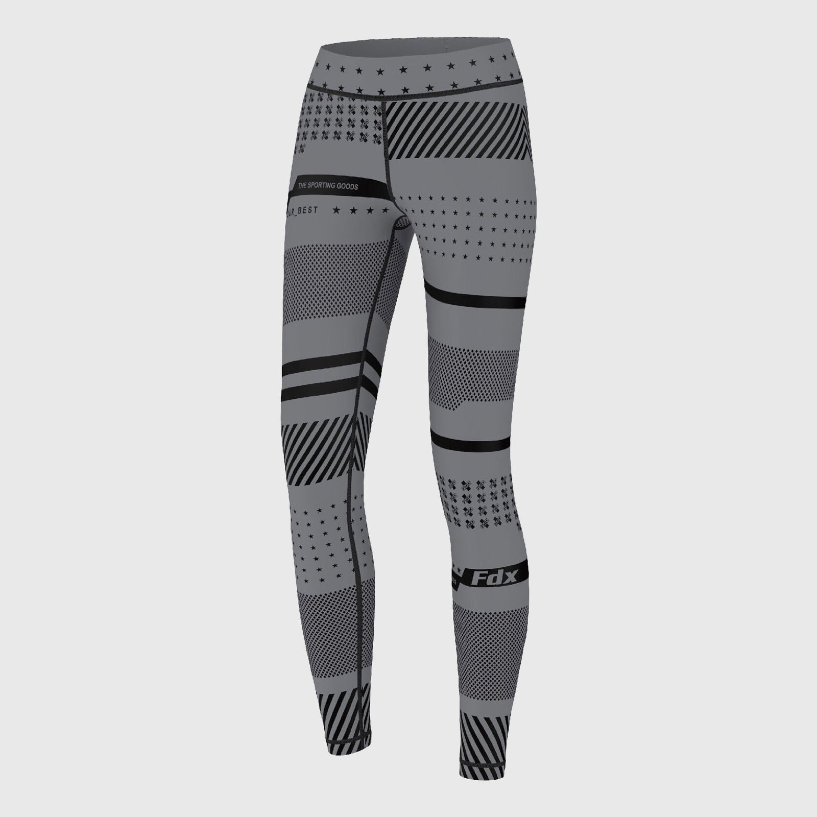 Fdx Pro Grey Women's Base Layer Thermal Compression Leggings