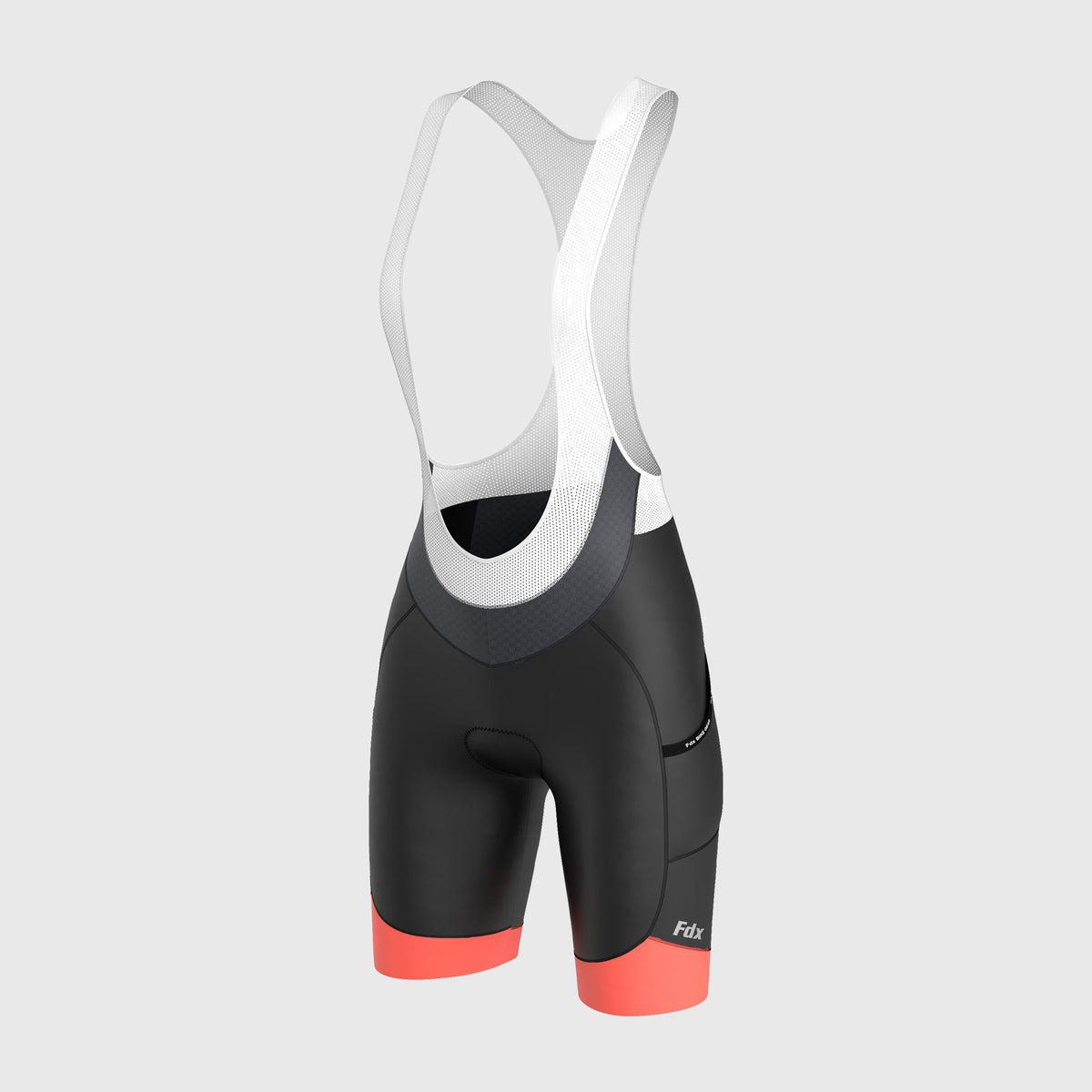 Fdx Women's Black & Orange Gel Padded Cycling Bib Shorts For Summer Best Breathable Outdoor Road Bike Short Length Bib - Essential