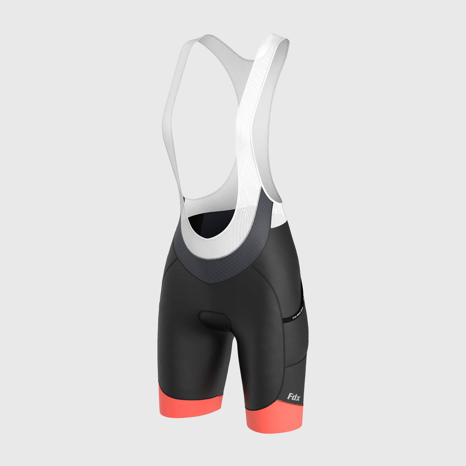Fdx Women's Black & Orange Gel Padded Cycling Bib Shorts For Summer Best Breathable Outdoor Road Bike Short Length Bib - Essential