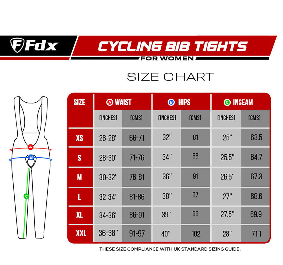 Fdx All Day Blue Women's Thermal Padded Winter Cargo Bib Tights