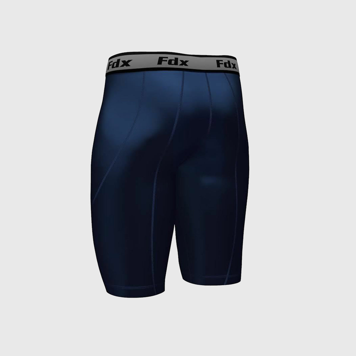 Fdx Men's Navy Blue Compression Shorts Gym Workout Running Athletic Yoga Elastic Waistband Stretchable Breathable AU