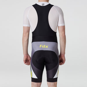 FDX Men’s Black & Yellow Cycling Bib Shorts 3D Gel Padded Breathable Quick Dry bibs, comfortable biking bibs ultra-light stretchable shorts with pockets
