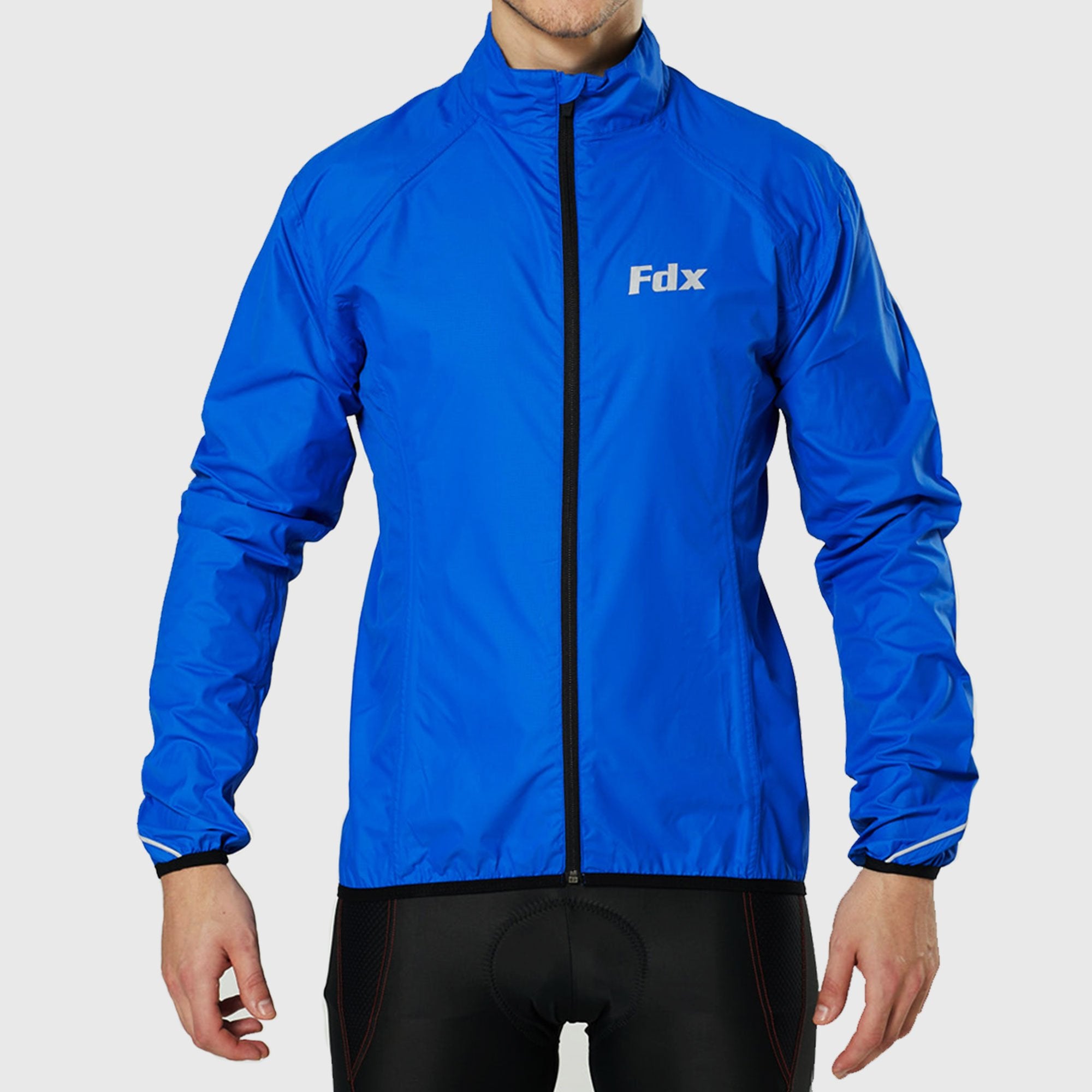 Fdx Men's Blue Best Cycling Jacket for Winter Thermal Casual Softshell Clothing Lightweight, Shaver proof, Packable ,Windproof, Waterproof & Pockets