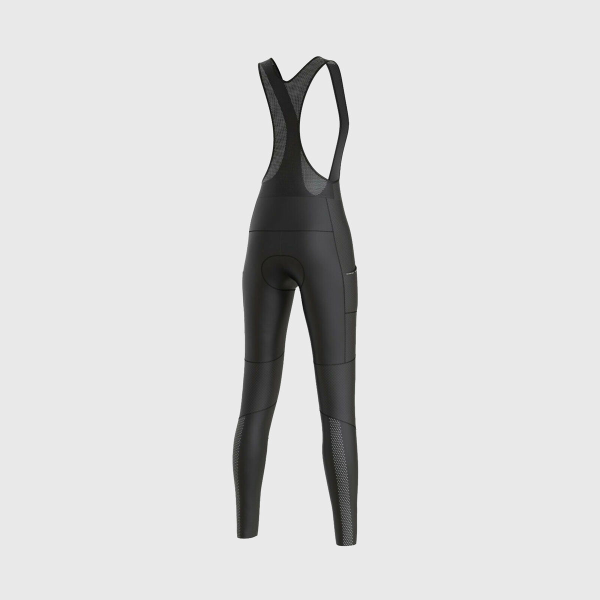 Fdx Women's Black Gel Padded Mesh Cycling Bib Tights For Winter Roubaix Thermal Fleece Reflective Warm Leggings - All Day Bike Pants
