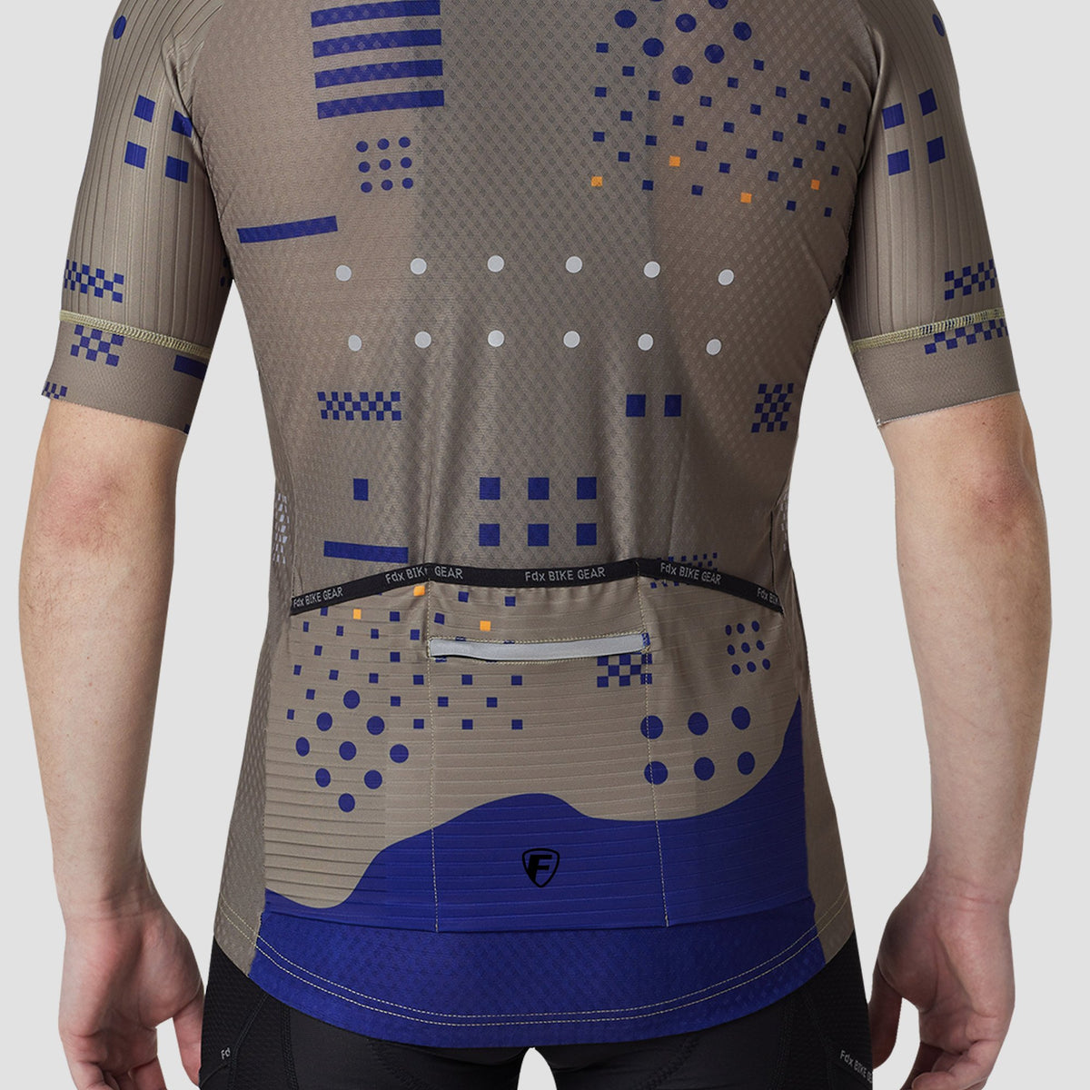 Fdx men’s best green short sleeves cycling jersey breathable summer lightweight hi-viz Reflective details biking top, skin friendly full zip half sleeves mesh cycling shirt for indoor & outdoor riding with two back & 1 zip pockets