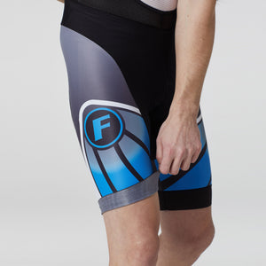Fdx Men's Black & Blue Gel Padded Cycling Bib Shorts For Summer Best Outdoor Road Bike Short Length Bib - Signature