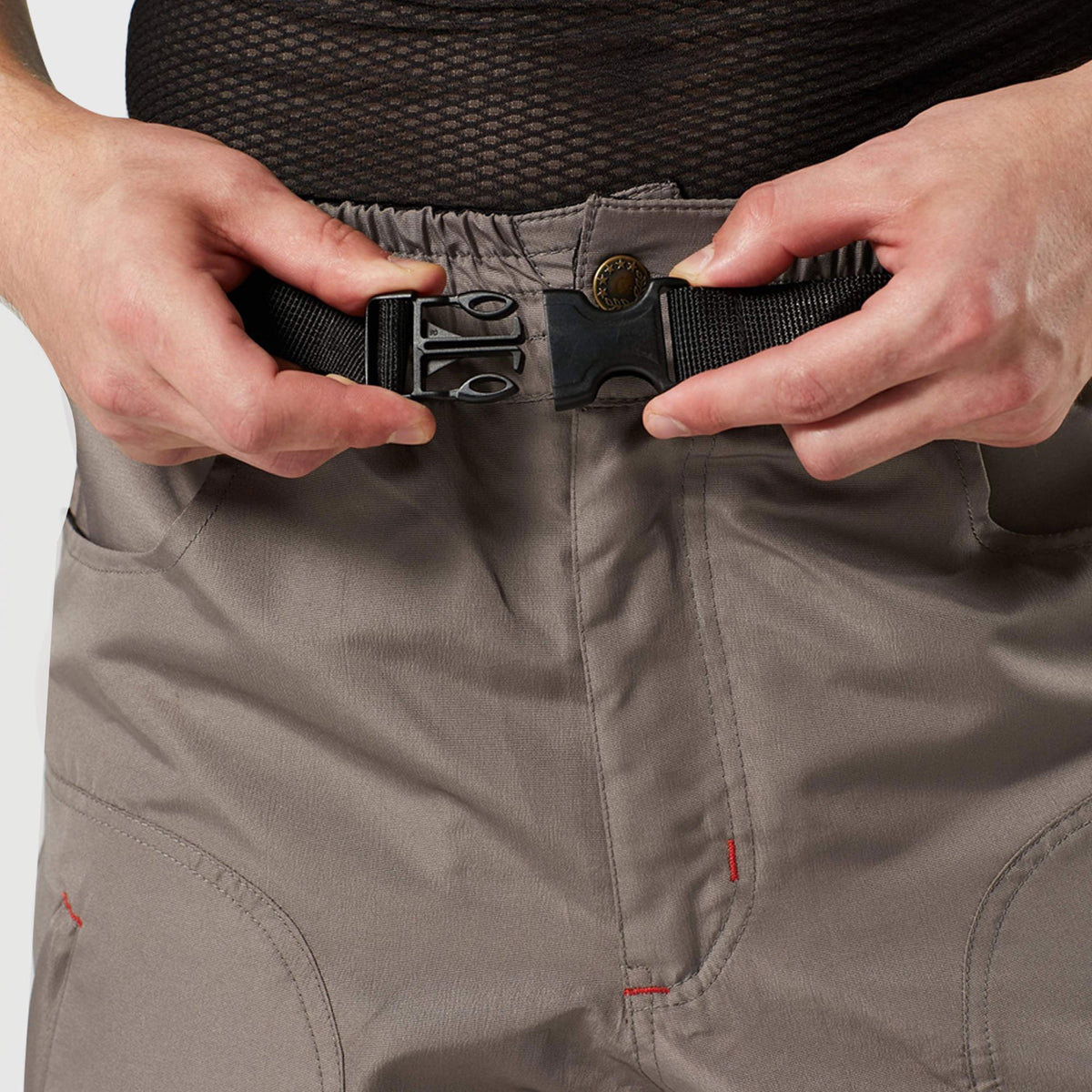 Men’s Grey MTB Cycling Shorts - Lightweight, Breathable, Quick Dry Mountain Bike Shorts with Adjustable belt, Zipper Pockets for Outdoor Sports