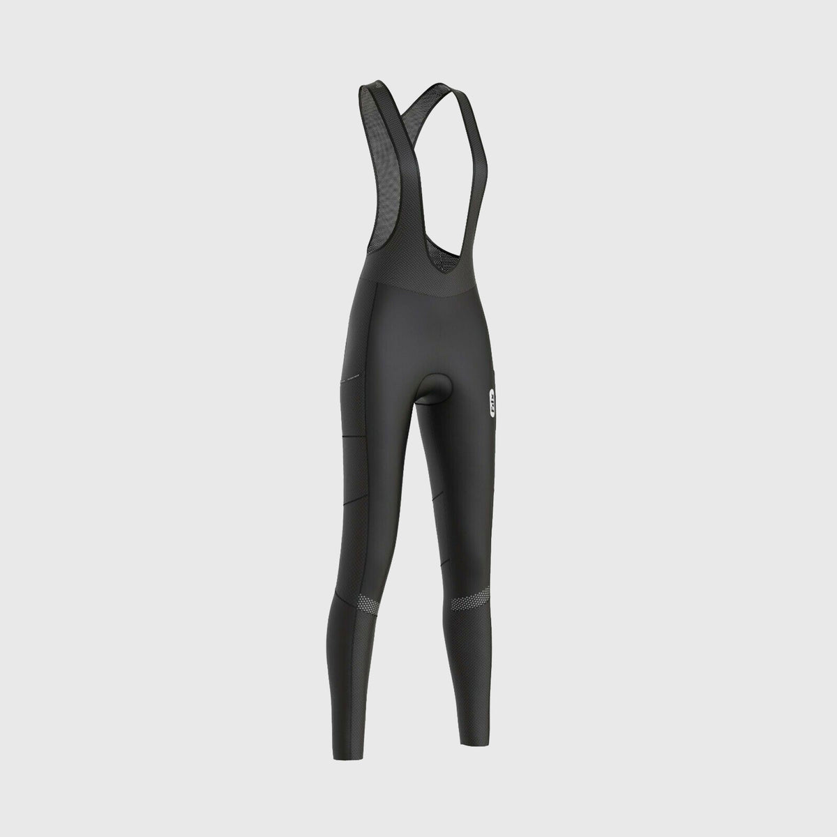 Fdx Women's Black Gel Padded Cycling Pockets Bib Tights For Winter Roubaix Thermal Fleece Hi Viz Reflectors Warm Leggings - All Day Bike Pants