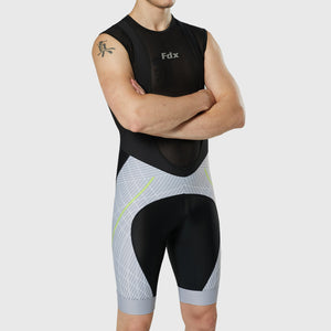 Fdx Men's Storage Pockets Anti Sweat Gel Padded Cycling Bib Shorts Black & Grey For Summer Roubaix Thermal Fleece Reflective Warm Leggings - Classic II Bike Shorts