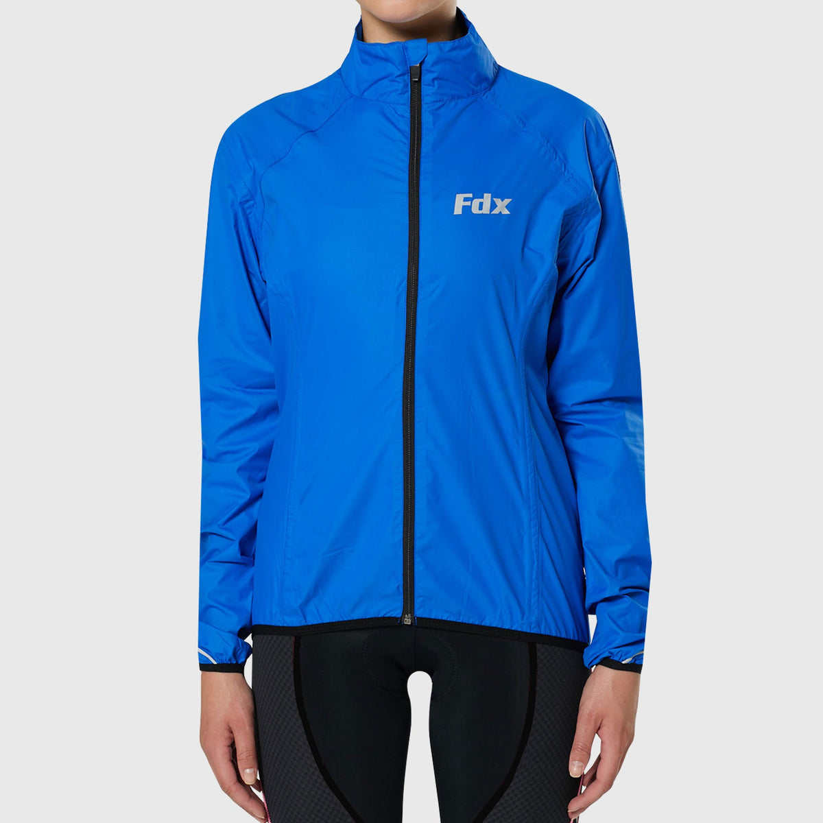 Fdx Women's Blue Cycling Jacket for Winter Thermal Casual Softshell Clothing Lightweight, Shaver proof, Packable ,Windproof, Waterproof & Pockets - J20
