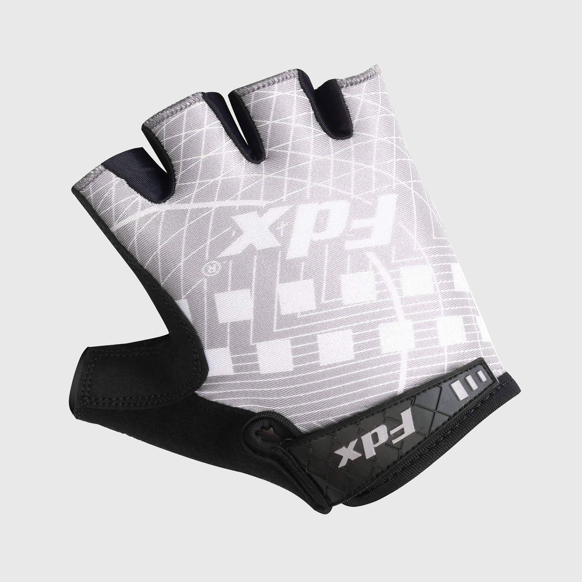 Fdx Black & Grey Short Finger Cycling Gloves for Summer MTB Road Bike fingerless, anti slip & Breathable - Classic II