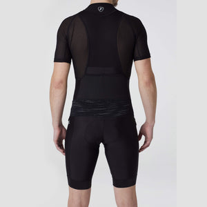 FDX Men Black & Blue Summer Cycling Cargo Bib Shorts, Sweat Wicking, elasticated & Hi Viz Reflectors & back Pockets Cycling Gear Australia
