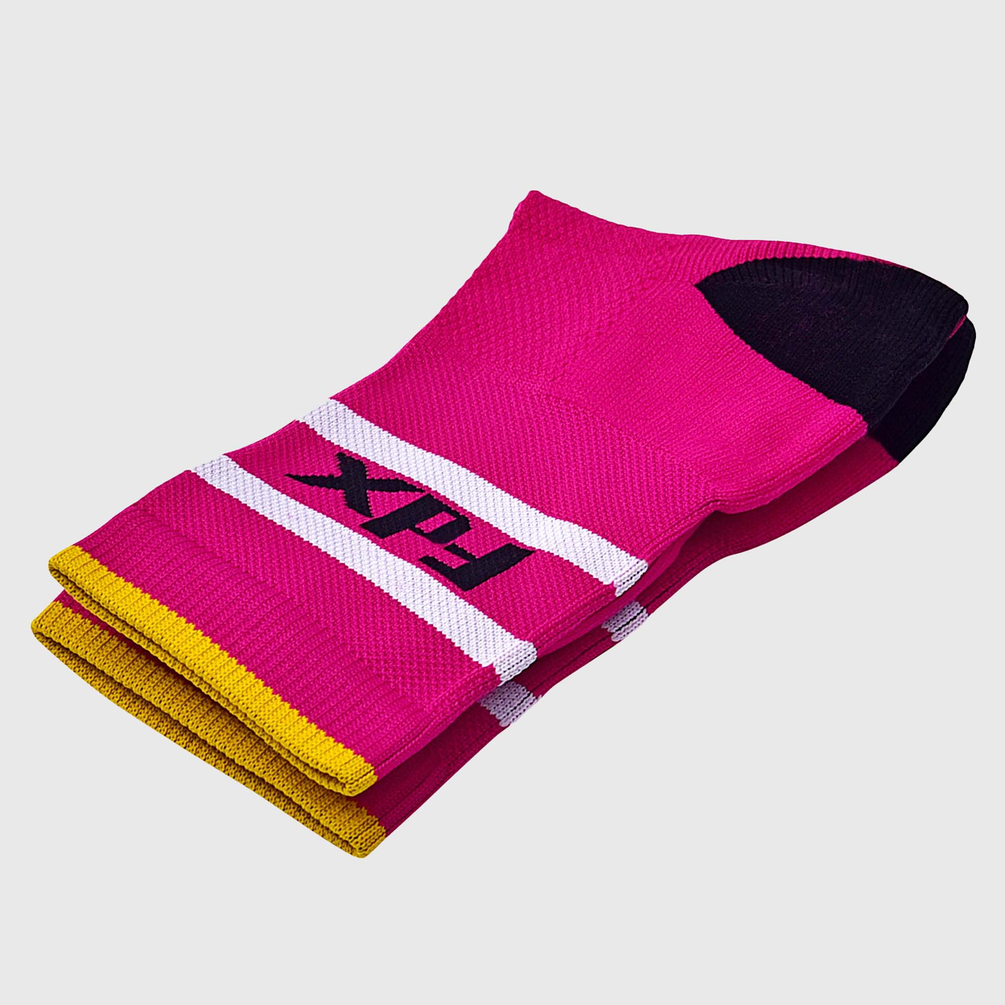 FDX Pink Compression Socks Cycling - Breathable Seamless Toe Seams Athletic Sports Socks for Running, Walking, Work, Hiking, and Flight Travel