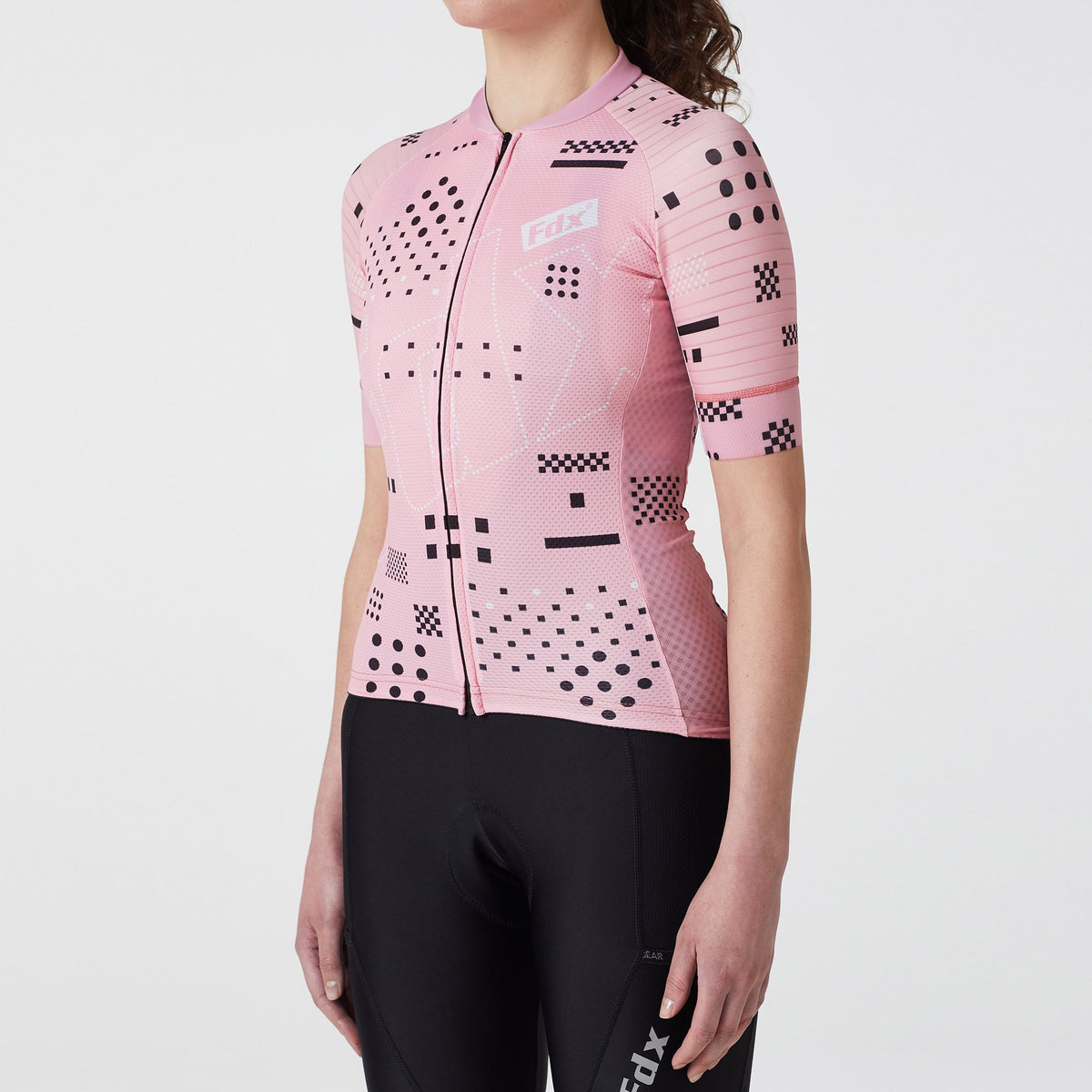 Women’s Tea Pink short sleeves cycling jersey breathable quick dry summer biking top, lightweight skin friendly half sleeves cycle shirt for riding