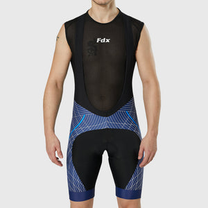 Fdx Men's Lightweight Gel Padded Cycling Bib Shorts Black & Blue For Summer Roubaix Thermal Fleece Reflective Warm Leggings - Classic II Bike Shorts