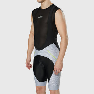 Fdx Men's Hi viz Reflective Anti Chafing Gel Padded Cycling Bib Shorts Black & Grey For Summer Roubaix Thermal Fleece Reflective Warm Leggings - Classic II Bike Shorts