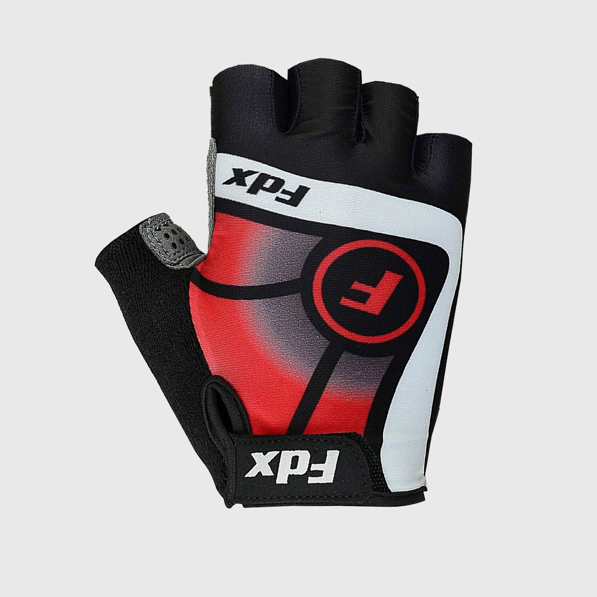 Fdx Signature Padded Short Finger Summer Cycling Gloves Red, Yellow & Blue | FDX Sports®
