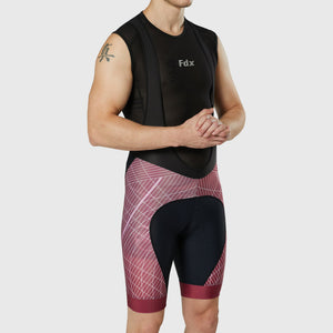 Fdx Men's Storage Pockets Anti Sweat Gel Padded Cycling Bib Shorts Black & Red For Summer Roubaix Thermal Fleece Reflective Warm Leggings - Classic II Bike Shorts