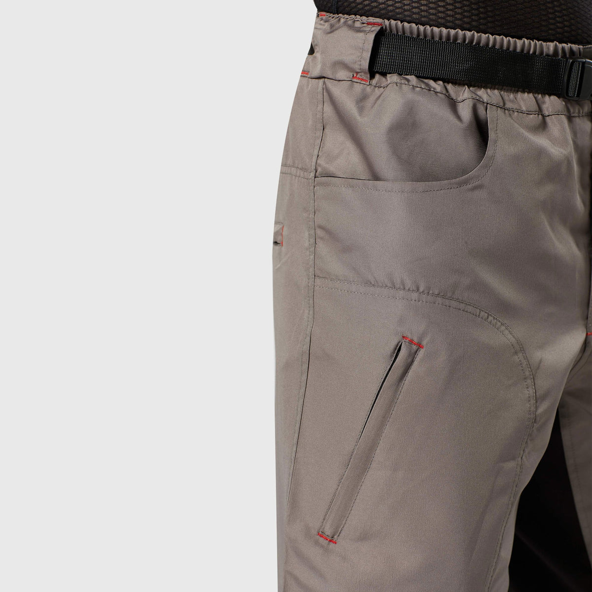 Fdx Men's Grey MTB Shorts Lightweight Padded Breathable Fabric Hi viz Reflectors Pockets Summer Mountain Bike Shorts Cycling Gear AU