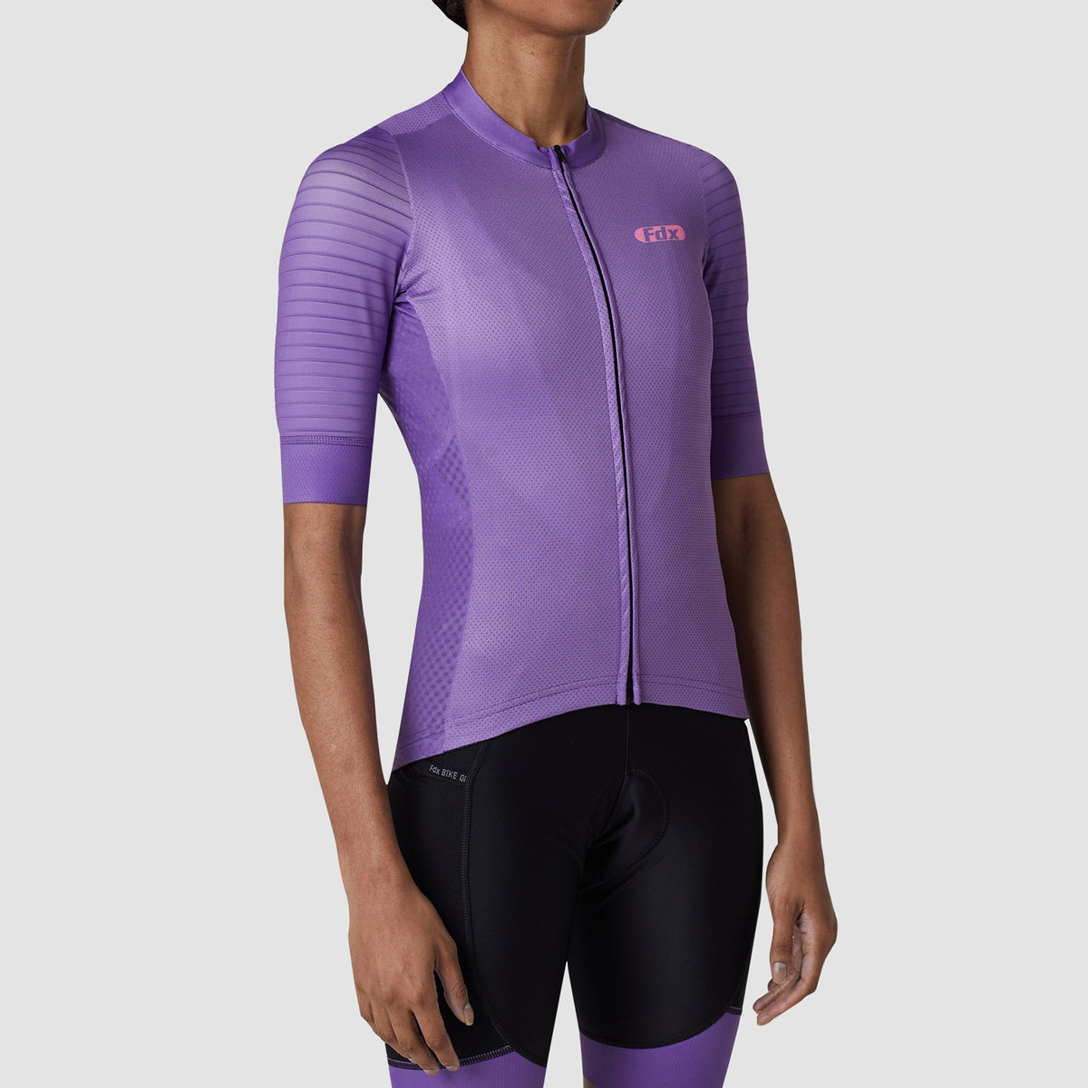 FDX Women’s Purple short sleeves cycling jersey breathable quick dry top, lightweight skin friendly half sleeves summer biking shirt for outdoor sports