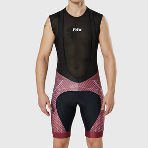 Fdx Men's Lightweight Gel Padded Cycling Bib Shorts Black & Red For Summer Roubaix Thermal Fleece Reflective Warm Leggings - Classic II Bike Shorts