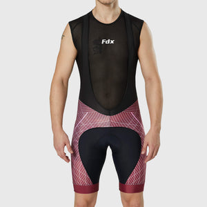 Fdx Breathable Men's Gel Padded Cycling Bib Shorts Black & Red For Summer Roubaix Thermal Fleece Reflective Warm Stretchable Leggings - Classic II Bike Shorts